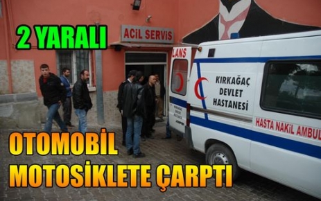 Otomobil,Motosiklete Çarptı 2 Yaralı