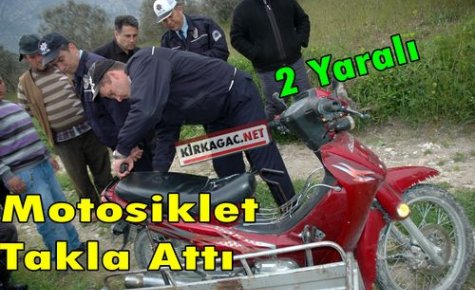 Özürlü Vatandaş Motosikletiyle Takla Attı 2 Yaralı