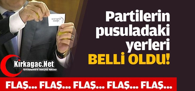 PARTİLERİN PUSULADA Kİ YERİ BELLİ OLDU