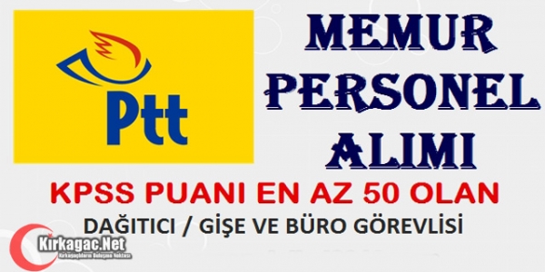 PTT'DEN PERSONEL ALIMI