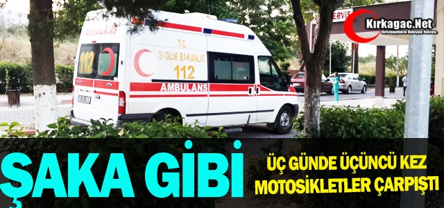 ŞAKA GİBİ.. KIRKAĞAÇ’TA BİR MOTOSİKLET KAZASI DAHA