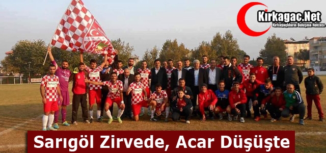 SARIGÖL ZİRVEDE ACAR DÜŞÜŞTE