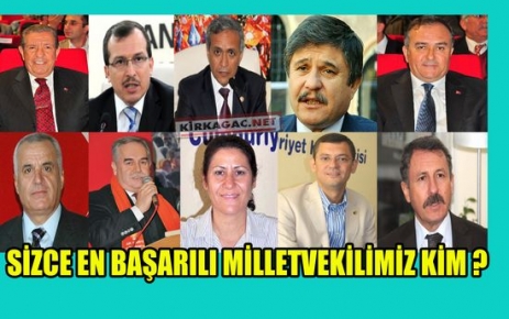 SİZCE EN BAŞARILI MİLLETVEKİLİMİZ KİM ?