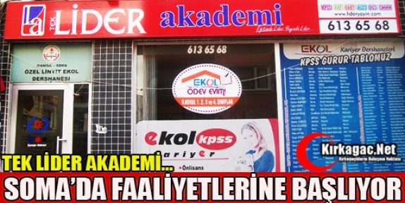 TEK LİDER AKADEMİ FAALİYETLERİNE BAŞLIYOR