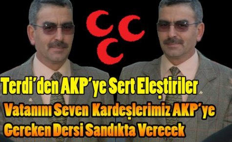 TERDİ'DEN AKP'YE ÇOK SERT AÇIKLAMA