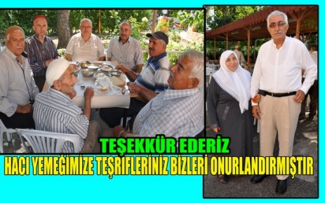 TEŞEKKÜR EDERİZ