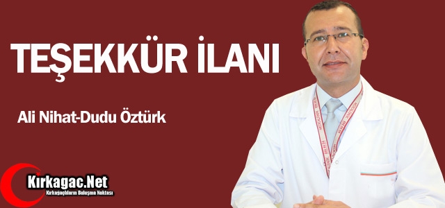 TEŞEKKÜR İLANI