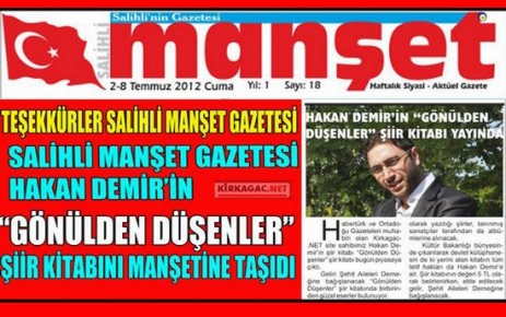 TEŞEKKÜRLER SALİHLİ MANŞET