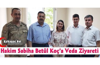 HAKİM S.BETÜL KOÇ'A VEDA ZİYARETİ