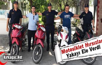 MOTOSİKLET HIRSIZLARI YAKAYI ELE VERDİ