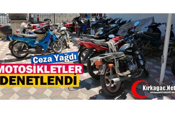 KIRKAĞAÇ’TA POLİS TESCİLSİZ MOTOSİKLETLERİ TOPLADI