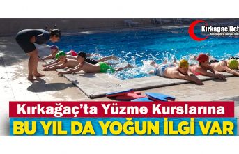 KIRKAĞAÇ’TA YÜZME KURSLARINA İLGİ BÜYÜK