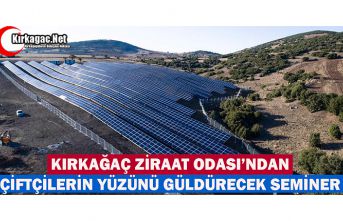 ZİRAAT ODASI'NDAN GÜNEŞ ENERJİSİ İLE ELEKTRİK...