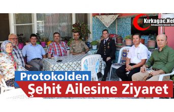 PROTOKOLDEN ŞEHİT AİLESİNE ZİYARET