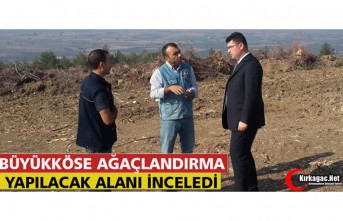 BÜYÜKKÖSE, AĞAÇLANDIRMA YAPILACAK ALANI İNCELEDİ