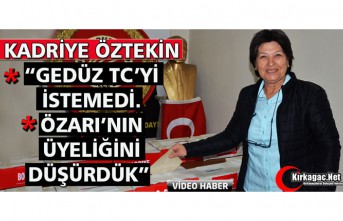 ÖZTEKİN “ÖZARI’NIN ÜYELİĞİNİ DÜŞÜRDÜK, GEDÜZ TC’Yİ İSTEMEDİ”