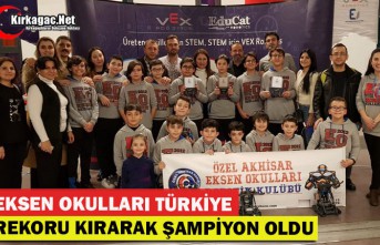 EKSEN OKULLARI TÜRKİYE REKORU KIRARAK ŞAMPİYON OLDU