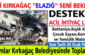 HAYDİ KIRKAĞAÇ “ELAZIĞ” İÇİN EL ELE