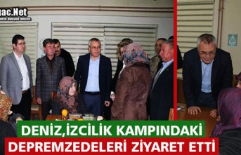 VALİ DENİZ, İZCİLİK KAMPINDAKİ DEPREMZEDELERİ...