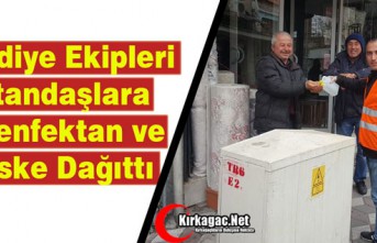 BELEDİYE, DEZENFEKTAN ve MASKE DAĞITTI