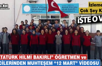 KIRKAĞAÇ'TA ÖĞRETMEN ve ÖĞRENCİLERDEN MUHTEŞEM "12 MART" VİDEOSU