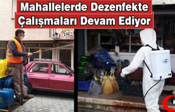 MAHALLELERDE DEZENFEKTE ÇALIŞMALARI DEVAM EDİYOR