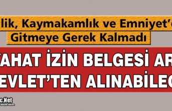 SEYAHAT BELGESİ E-DEVLET'TEN ALINABİLECEK