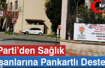 AK PARTİ'DEN SAĞLIK ÇALIŞANLARINA PANKARTLI DESTEK