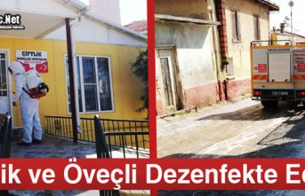 ÇİFTLİK ve ÖVEÇLİ DEZENFEKTE EDİLDİ