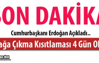 SON DAKİKA.. SOKAĞA ÇIKMA YASAĞI KISITLAMASI 4...