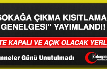 BAKANLIK'TAN YENİ "HAFTA SONU" GENELGESİ