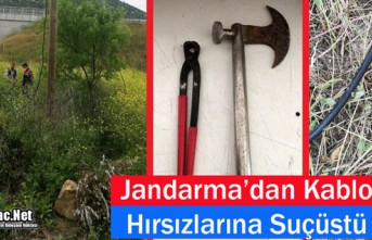 KIRKAĞAÇ'TA JANDARMA'DAN KABLO HIRSIZLARINA SUÇÜSTÜ