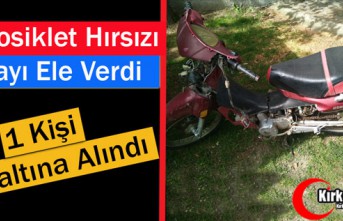 MOTOSİKLET HIRSIZI YAKAYI ELE VERDİ