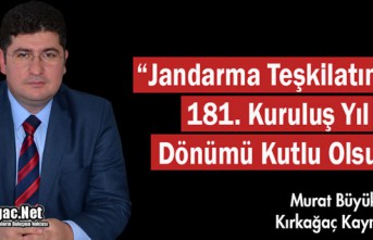 BÜYÜKKÖSE, JANDARMA TEŞKİLATININ 181.YILINI KUTLADI