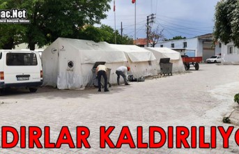 DEPREMDE KURULAN ÇADIRLAR KALDIRILIYOR