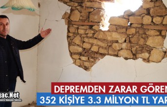 DEPREMDE ZARAR GÖREN VATANDAŞLARA "MADDİ YARDIMLARA" BAŞLANDI