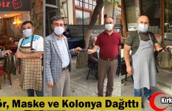 GÜNGÖR, MASKE ve KOLONYA DAĞITTI