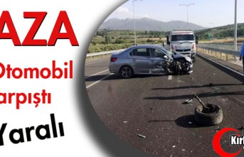 İKİ OTOMOBİL ÇARPIŞTI 2 YARALI