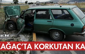 KIRKAĞAÇ'TA KORKUTAN KAZA