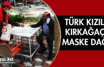 TÜRK KIZILAYI KIRKAĞAÇ'TA MASKE DAĞITTI