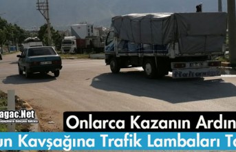 VE KAVUN KAVŞAĞINA TRAFİK LAMBALARI TAKILDI