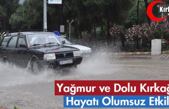 YAĞMUR ve DOLU KIRKAĞAÇ'TA HAYATI OLUMSUZ...