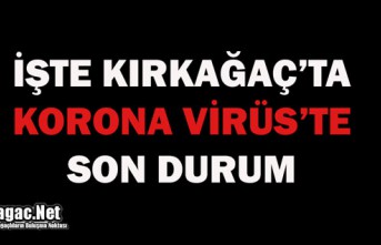 İŞTE KIRKAĞAÇ'TA KORONA VİRÜS DURUMU