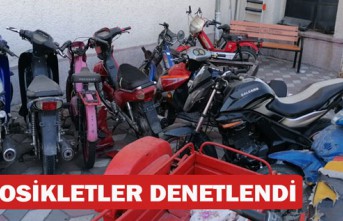 KIRKAĞAÇ’TA POLİS TESCİLSİZ MOTOSİKLETLERİ TOPLADI