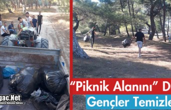 PİKNİK ALANINI DUYARLI GENÇLER TEMİZLEDİ