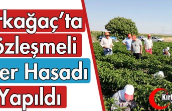 KIRKAĞAÇ'TA SÖZLEŞMELİ BİBER HASADI YAPILDI