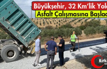 BÜYÜKŞEHİR 32 KM'LİK YOLDA ASFALT ÇALIŞMASINA BAŞLADI