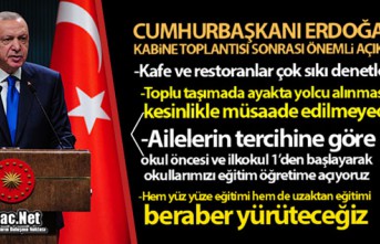 CUMHURBAŞKANI ERDOĞAN YENİ KARARLARI AÇIKLADI