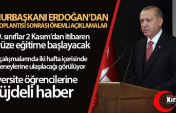 CUMHURBAŞKANI ERDOĞAN'DAN ÖNEMLİ AÇIKLAMALAR