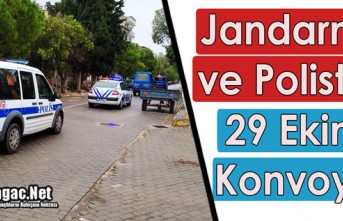JANDARMA ve POLİSTEN "29 EKİM" KONVOYU
